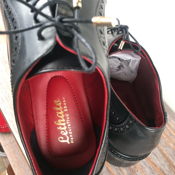 Lethato Brogue Captoe Oxford/Derby Genuin Leather - Picture 8 of 12